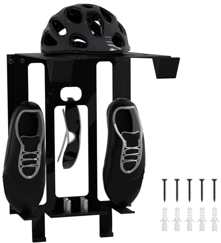 Fahrrad Wandhalterung, Multifunktionale Fahrradhalterung Wand mit Haken, Rennrad Halterung Aufhängung, Fahrradwandhalter auch für Helmen, Schuhen und Schutzbrillen,Robust Langlebig
