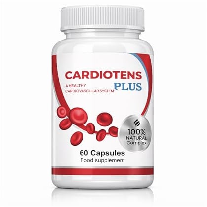 Cardiotens Plus Nahrungsergänzungsmittel für Erwachsene – 60 Kapseln – mit Cranberry-Extrakt, Magnesium, L-Arginin, Weißdorn, Hibiskus, Olivenblatt, Coenzym Q10, Vitamin B (1)