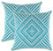 TreeWool Dekorativer Kissenbezug (50 x 50 cm, Türkis) Kaleidoskop Design 100% Baumwolle (2er Pack)