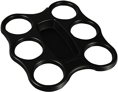Bandejas Para Transportar 6 Vasos 22,4 x 24,4 x 2,4 cm Color Negro 3 Unidades