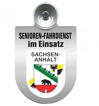 Einsatzschild Windschutzscheibe - Senioren Fahrdienst im Einsatz - 309725 - incl. Regionenwappen Farbe Region Nordrhein-Westfalen
