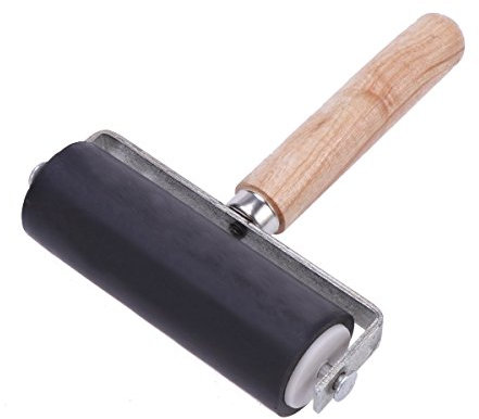 Rouleau SGerste en caoutchouc souple pour travaux manuels, impression à l'encre - Noir