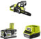 Ryobi OCS1830 ONE+ 18 V Cordless Brushless Chain Saw (30 cm Bar) with Lithium+ 5.0Ah Battery and Charger