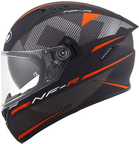 KYT Motorcycle Helmets Integral nf-r XXL 63 cm, Matt Orange, Logos
