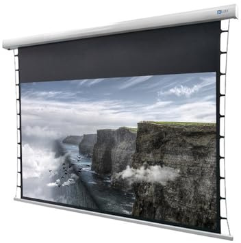 DELUXX Cinema Motorleinwand Tension 177 x 99cm, 80-4k Pro Fibre MWHT