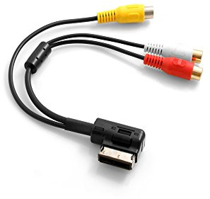 System-S Media In AMI MDI Adapterkabel zu 3X RCA Audio Video Kabel Buchse DVD Video und Audio Eingang Kabel Für Audi für VW