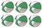 noTrash2003 Set aus 6 Aufblasbare Wasserbälle Strandbälle Beachball Urlaub Beach Strand Pool (Gruen)