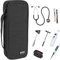 Teamoy Stethoskop Tasche, Stethoskop-Tragetasche ist vereinbar mit 3M Littmann, MDF, ADC und Omron Stethoskop, Schutzhülle für Stethoskop und Extra Zubehör, Schwarz
