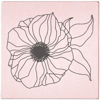 May and Berry Holzstempel - Blume groß, 45x45mm