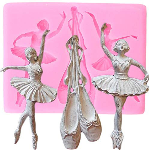 1pc Ballet Dancer Shoes Silicone Mold for DIY Fondant Mold Jelly Shots Chocolate Handmade Ice Cream Ice Cube Desserts Soap Mould Cupcake Cake Topper Decoration Gum Paste Pudding Candy Crystal