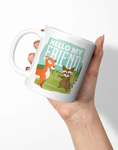 BLAK TEE Cute Animal Friends Porcelain Coffee and Tea Mug 330 ml