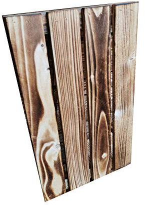 Teramico geflammte/braune Apfelkisten 50cm x 40cm x 30cm Set Angebote Holzkisten Weinkisten Obstkiste Kiste Box (Zwischenboden Lang 50, 3)