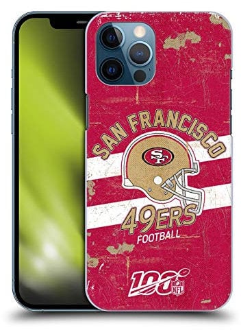 Head Case Designs Officially Licensed NFL Helmet Distressed San Francisco 49ers Logo Art Hard Back Case Compatible With Apple iPhone 12 Pro Max