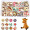 Bunte Knöpfe Kinder Puppenknöpfe Rund Bunte Rund Knöpfe Set Holzknöpfe Natur Vintage Knöpfe Bunte Knöpfe Zum Basteln mit 2 Löcher für Diy Nähen Handwerk Stricken Kleidung Und Basteln(15 Mm) 225 Stück