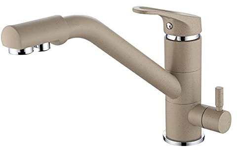 Miscelatore Cucina per Sistemi Osmosi Acqua calda e fredda Rubinetto Tre Vie per Sistemi Osmosi Girevole 360 ° Rubinetti da Lavello per Depuratore-farina d'avena