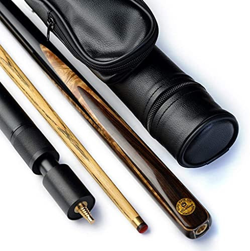ZHANGZONG Billard Queue snooks Billiard Tisch mit zubehör Billiard cue Klassisches handgemachtes 57 Zoll Esche 3/4-teiliges Snookerqueue mit Queueetui und Teleskopverlängerung 9,8 mm Spitze(Col