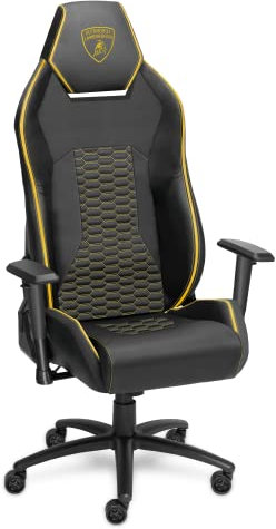 Automobili Lamborghini Sport Gaming Chair, Sedia Gaming e da Ufficio Professionale, Ergonomica, Reclinabile, Braccioli Regolabili 3D Riproduzione Sedile Lamborghini