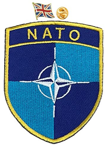 A-ONE 3D NATO Mark Tactical Morale Patch + United Kingdom Country Collar Flag Revers Pin Aufnäher für Army Gear Deck Jacket Navy Cloth Uniform Boots Windbreaker Molle Cap Vest NO.423+015P