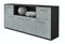 Lqliving Kommode Sideboard Ermentrude, Korpus in anthrazit matt, Front in moderner Beton Optik (180x79x35cm), inkl. Metall Griffen, Made in Germany