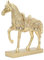 Jenngaoo Pferd Statue, Harz Goldene Pferde Dekor Tier Kunst Pferde Figur Chinesische Feng Shui Pferdes kulptur Desktop Ornament für Home Office Dekor