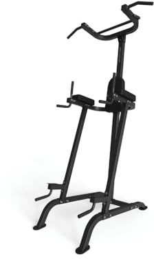 ATLETICA Power Tower Kraftturm 225cm Höhe | Vollständige Klimmzüge, Solide durch hohes Eigengewicht, Vollumfängliches Oberkörper-Training, Hochwertige Polsterungen