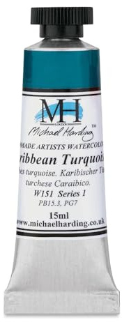 Michael Harding Professional Watercolors - 15ml Tubes (Caribbean Turquoise)