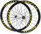 RUJIXU Rennrad Laufradsatz 700c Cruiser Fahrradrad 40mm Felge Felge/V-Bremse Fahrradräder Mit Schnellspanner Für 7 8 9 10 11 Speed Kassette 1850g (Color : Geel, Size : 700C)