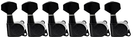 Wilkinson WJN07 Guitare Mécaniques 6 en Ligne E-Z-LOK Ratio 1:19 Tuners pour Guitare électrique Strat Tele, Noir