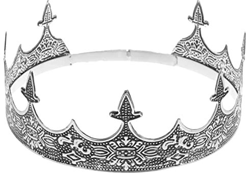 FOMIYES Metallkrone Geschenke Für Königskrone Mittelalterliche Partydekorationen Kronenkönig Der Männer Tiara-krone Herrenkrone Mittelalterliches Stirnband Silberne Krone Junge Braut