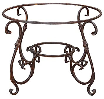Biscottini Iron Table Base, Wrought Iron Garden Table, Hand Forged Wrought Iron Table Legs