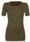 Dilling Damen T-Shirt aus Merinowolle Dunkelgrün meliert 40