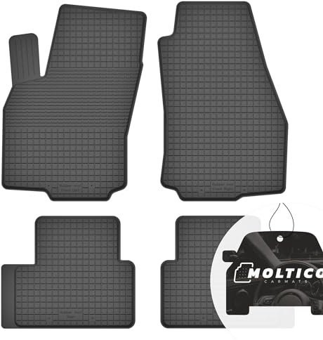 moto-MOLTICO Gummimatten Auto, 4-teiliges Set, Allwetter Gummi Fußmatten mit Rand, Antirutsch & Wasserfest Autoteppiche - passend für Volvo XC90 I 2002-2014
