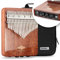 MOOZICA 21 Tasten Professionelle EQ Kalimba integrierter Piezo-Tonabnehmer, Kalimba-Daumenklavier mit Chorus- und Verzögerungseffektsteuerung, professionelle akustisch-elektrische Kalimba (K21EQX)