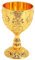 Tomotato Mittelalterlicher Kelch, Vintage Metall Blumenmuster Kelchkelch Der Heilige Gral Kelch für Küche, Zuhause, Bar, Hochzeiten(Gold)