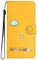 Jeffene Wallet Case for iPhone 11(6.1 inch) with Card Holder,Shockproof Protective Magnetic Flip Case for Women Cover with Kickstand,Cute Cats PU Leather with [Lanyard Strap][TPU Inner Shell],Yellow