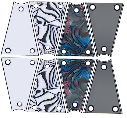 TOYANDONA 8stücke Teiliges Gitarre Rückplatte Federabdeckung Und Pickguard Hochwertigem Material Für Austausch Und Schutz Ihrer Gitarre Vielfältige Designs Schwarz Und Perlmutt