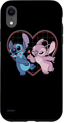 iPhone XR Disney Lilo and Stitch Angel Heart Kisses Case