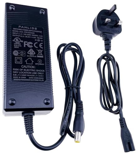 FANLIDE 100W Charger Compatible with Jackery Portable Power Station Explorer 500 300 240 160, UK Power Cord Plug Charging Cable, Portable Power Station AC Adapter
