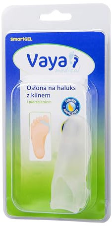 Vaya Medical Zehenspreizer Zehentrenner Mit Keil Und Ring Zehenschutz Hallux Valgus Korrektur Medizinisches Polymergel SmartGel 1 Stück Universell