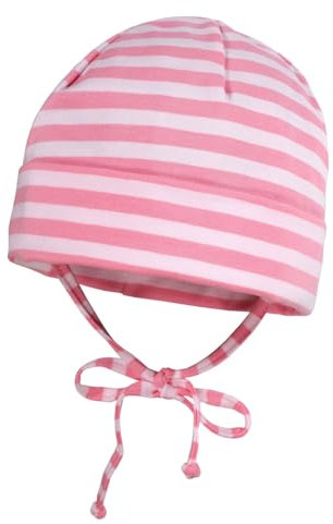 maximo GOTS Mini-Mütze, Jersey Bindeband, Umschlagrand, UV 50 Made in Germany 53 Flamingo-zartrosa