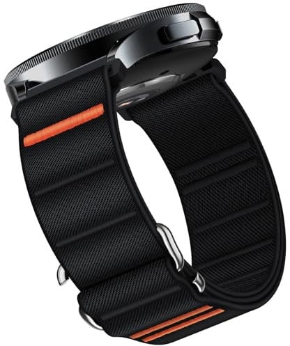 Suitibest Sport Straps for SAMSUNG Galaxy Watch - Compatible with Galaxy Watch 7/6/5/4, Adjustable 20mm Nylon Sport Loop Strap with S-Hook for Women & Men