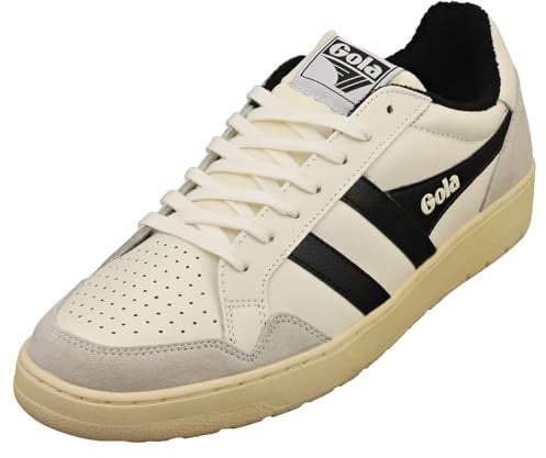 Gola Unisex Eagle Sneaker, Off White/Black/Off White, 43 EU