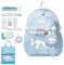 Roffatide Anime Kawaii Rucksack mit 12 Stück Zubehör Cartoon Reise Ästhetik Neues Semester Geschenktasche mit niedlichen Pins Anti-Diebstahl Laptop Rucksack Reise Wandern Tagessäcke Rucksack