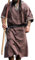 Leonardo Carbone® Kurzarm Tunika Richard - Mittelalter Kleidung Herren, Mittelalter Hemd, Freizeithemden Kurzarm, Karneval Kostüm Herren, Wikinger Tunika, LARP Kleidung - 100% Baumwolle Kastanie XL