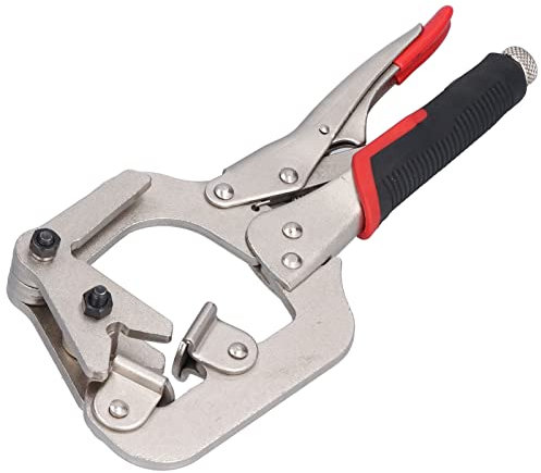 Holigie Locking C-Clamp, Welding Clamps Steel Multifunctional 270° Rotation, Vice Grip Clamps for Clamping Square Round Pipes Wooden Posts