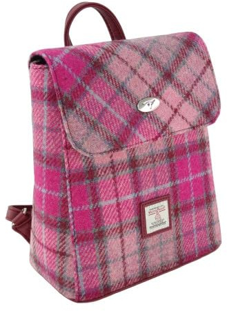 Glen Appin Harris Tweed 'Tummel' Mini Backpack (Col 138 Vibrant Pink)