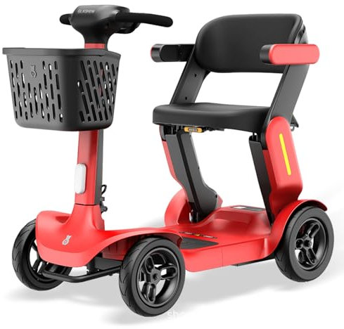 Seniorenmobil - 4-Rad Elektromobil klappbar - 4-Radreise Mobilitätsroller - Seniorenfahrzeug 8 km/h ohne Führerschein - Mobilitätsroller Vierrad für Erwachsene kompakt B