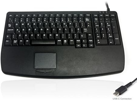 Accuratus 730V2 USB-C - USB Type C Compact Scissor Key Keyboard with Numeric Keypad and Touchpad