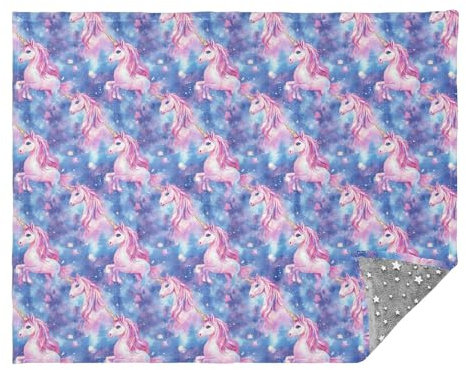 Enchanted Unicorns Purple Sky Sofa Throws for Living Room Soft Throws Couch Throws 50x70 Blankets & Throws