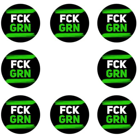 Sammys Shirt Store 192 Stück Aufkleber 4cm rund FCK GRN Ampel muss Weg Neuwahlen AFD Sticker Sparpack gut haftend Aktiv Werden 5 cm